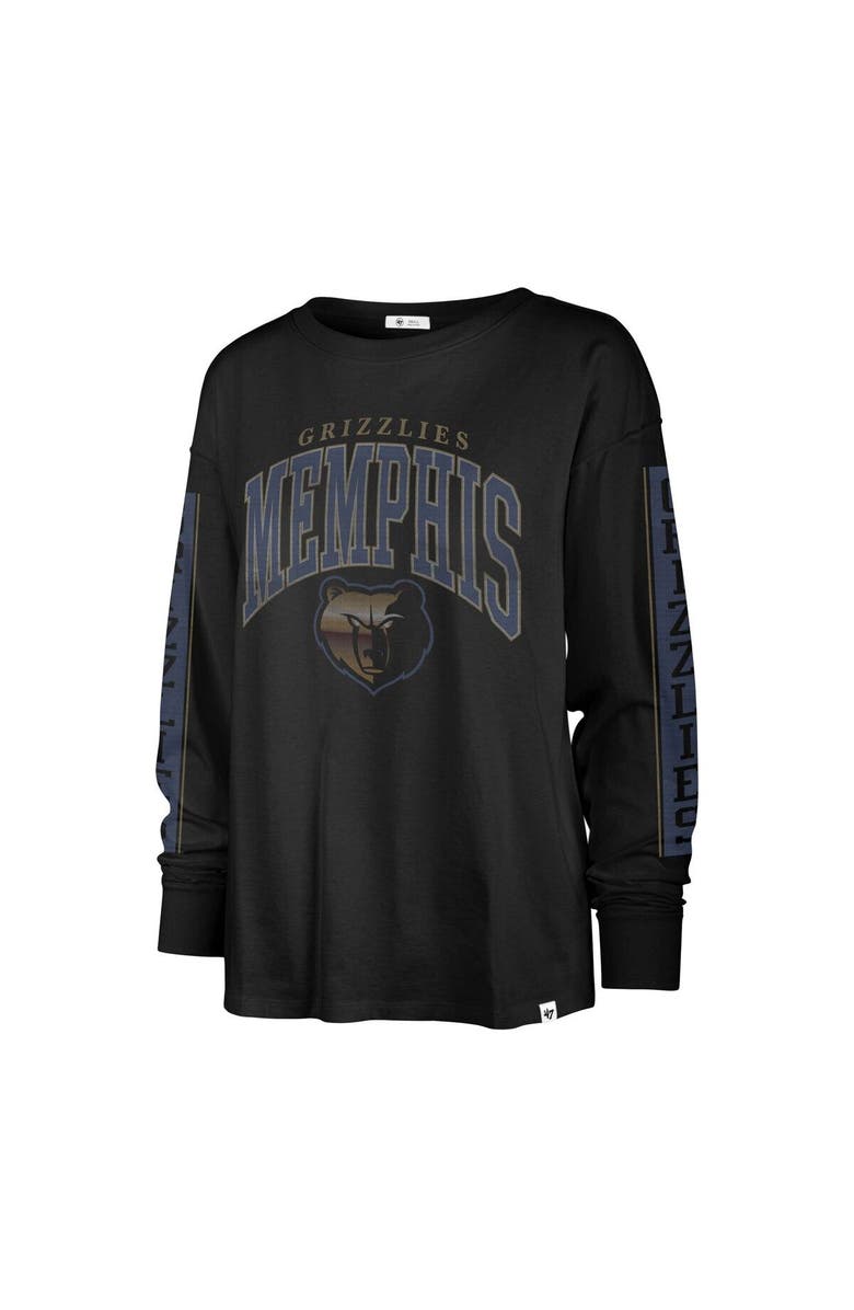 '47 Women's '47 Black Memphis Grizzlies City Edition SOA Long Sleeve T-Shirt, Alternate, color, 