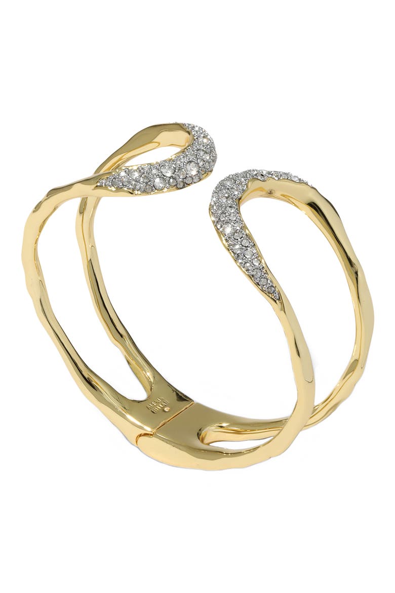 Solanales Crystal Orbiting Cuff, Alternate, color, CRYSTALS