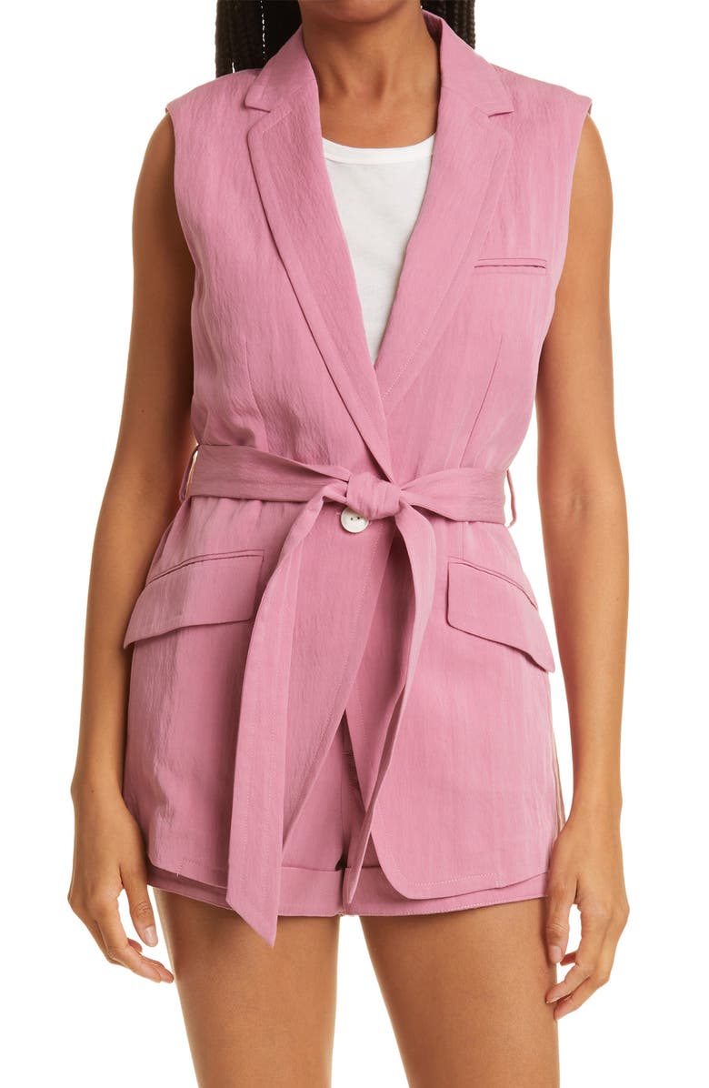 rag & bone Margot Sleeveless Belted Blazer, Main, color, 