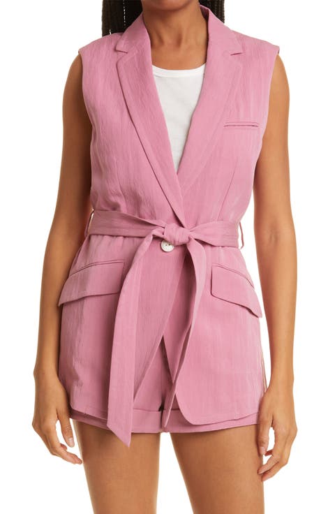 Margot Sleeveless Belted Blazer