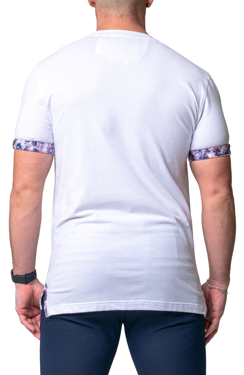 Maceoo Vivaldi Solid Game White V-Neck T-Shirt, Alternate, color, White