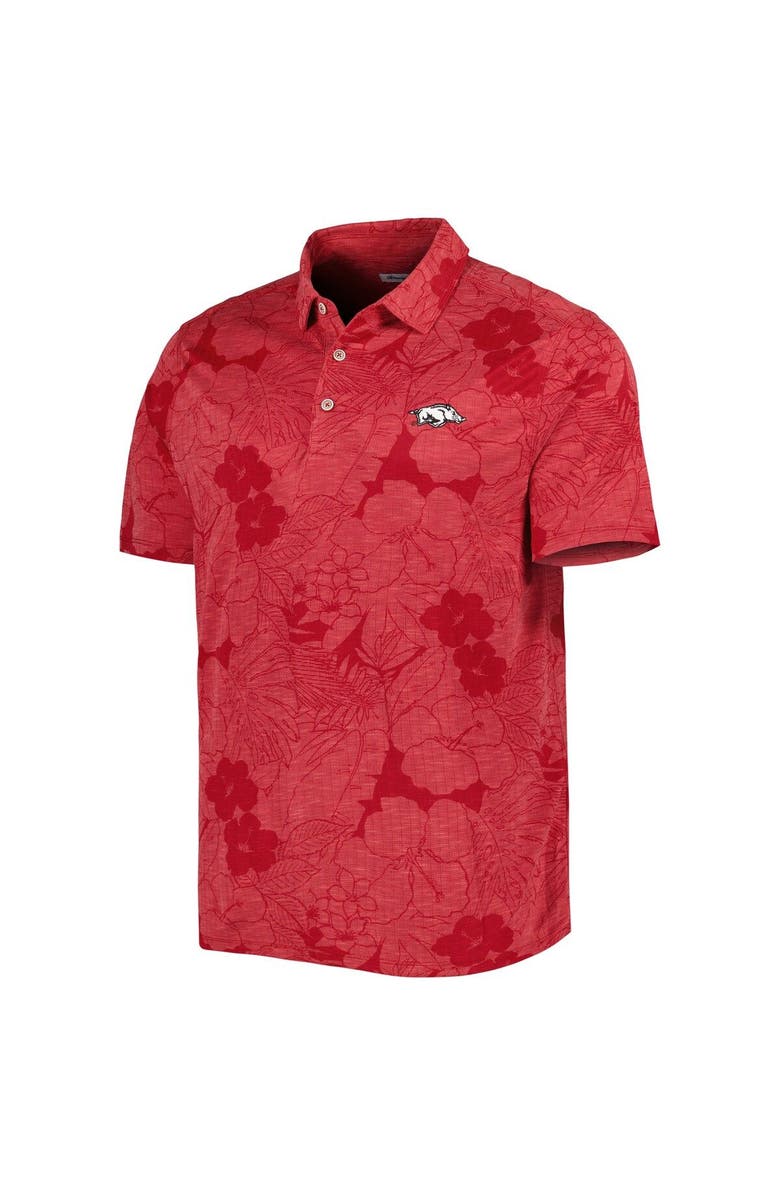 Tommy Bahama Men's Tommy Bahama Cardinal Arkansas Razorbacks Miramar Blooms Polo, Alternate, color, 