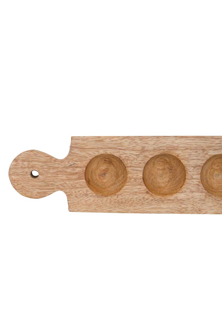 Wooden 4-Section Egg Holder, Alternate, color, Brown