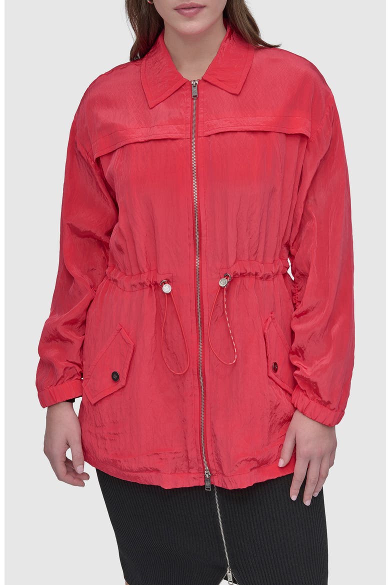 Textured Anorak Jacket, Main, color, WATERMELON SUGAR
