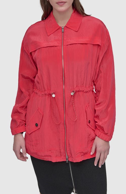 Dkny Textured Anorak Jacket In Watermelon Sugar
