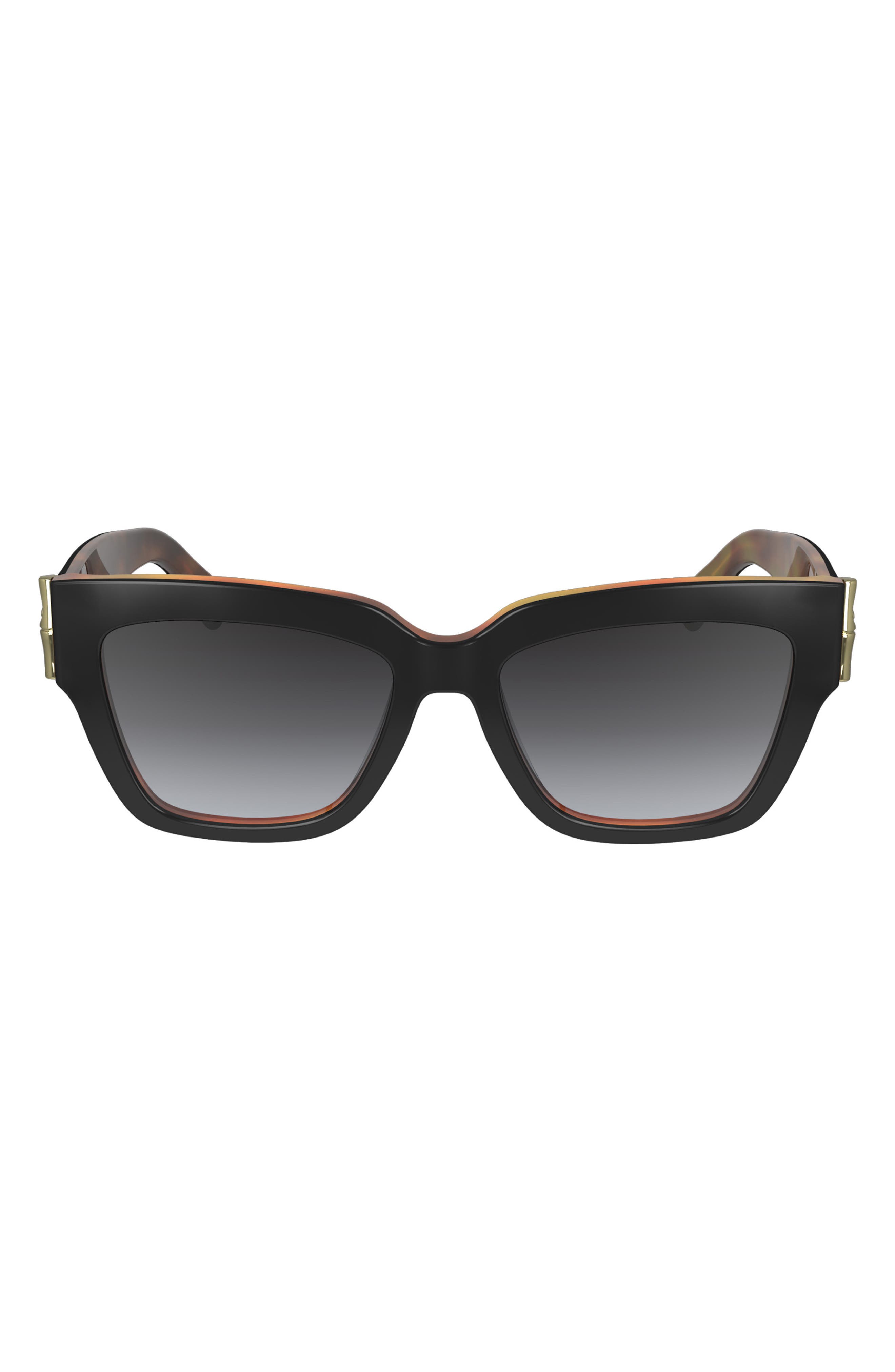 Longchamp 53mm Gradient Modified Rectangular Sunglasses