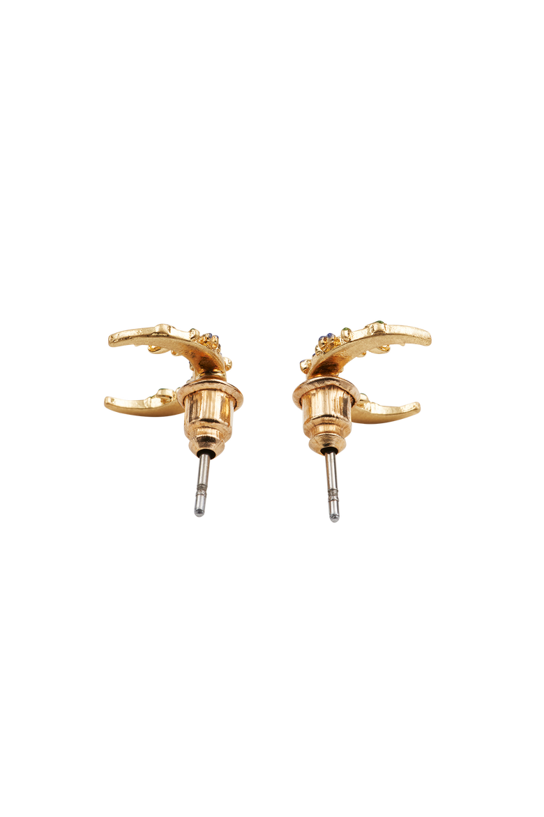 Nightshade Moon Gold Stud Earrings, Alternate, color, Gold