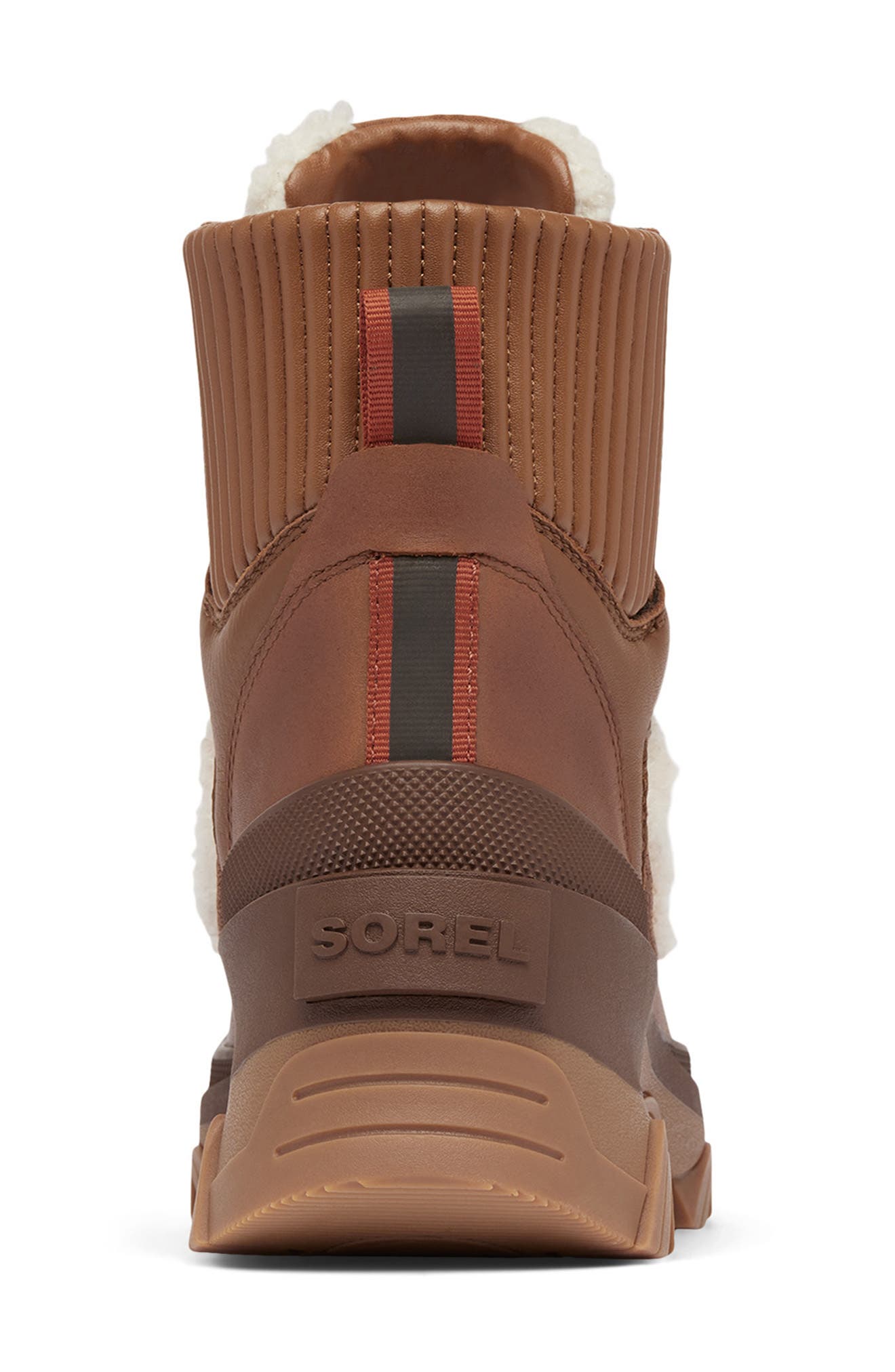 SOREL Brex<sup>™</sup> Faux Shearling Lace-Up Boot, Alternate, color, Velvet Tan/ Sanguine