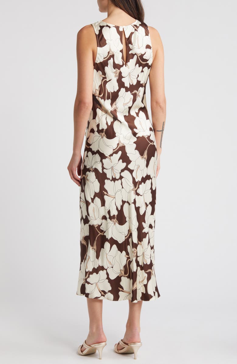 Rails Gabriella Floral Ruched Satin Midi Dress, Alternate, color,