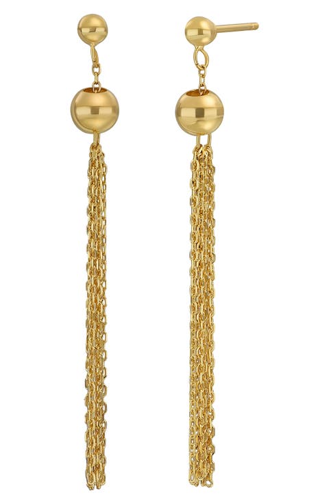 14K Gold Linear Drop Earrings (Nordstrom Exclusive)
