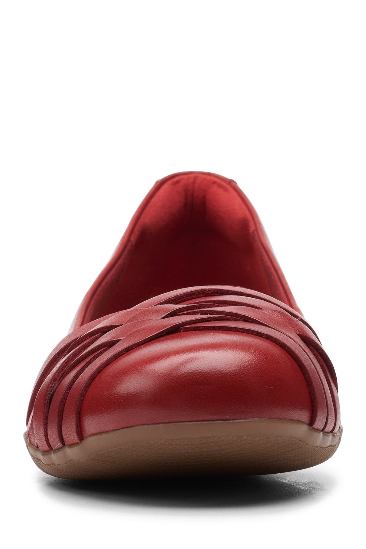 Clarks<sup>®</sup> Sara Clover Leather Strappy Flat - Multiple Widths Available, Alternate, color, 