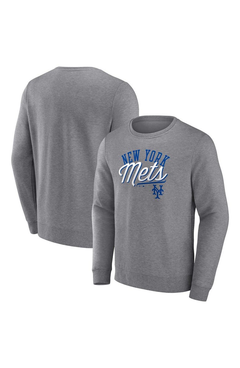 FANATICS Men's Fanatics Branded Gray New York Mets Simplicity Pullover Sweatshirt, Alternate, color, Gray