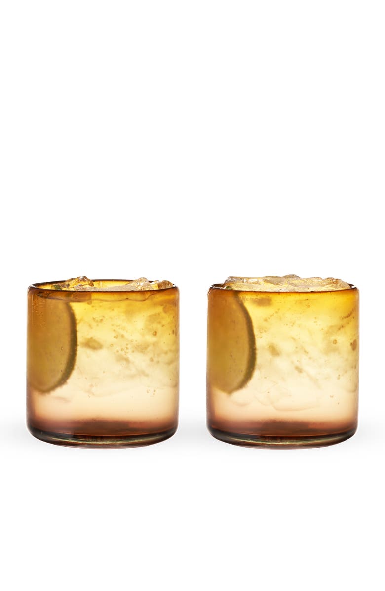 TWINE Segunda Vida El Ocaso Recycled Tumblers Set of 2, Main, color, Brown