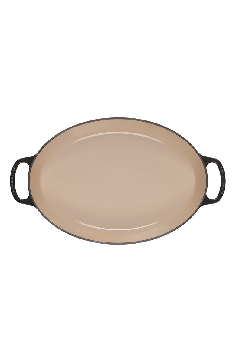 Le Creuset Signature 3 Quart Enameled Cast Iron Oval Baker, Alternate, color, Black