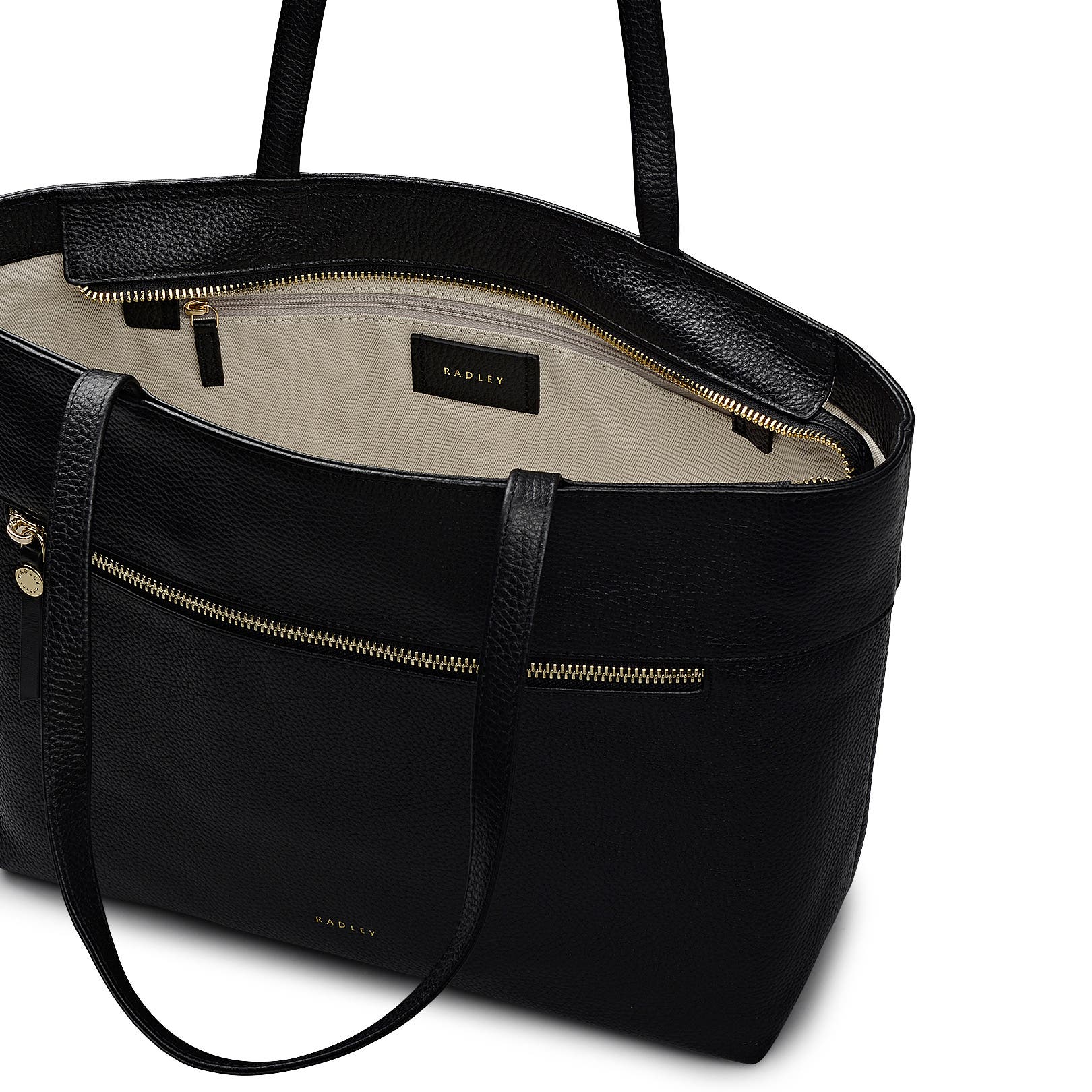 Radley Fountain Road Medium Ziptop Tote Bag, Alternate, color, Black