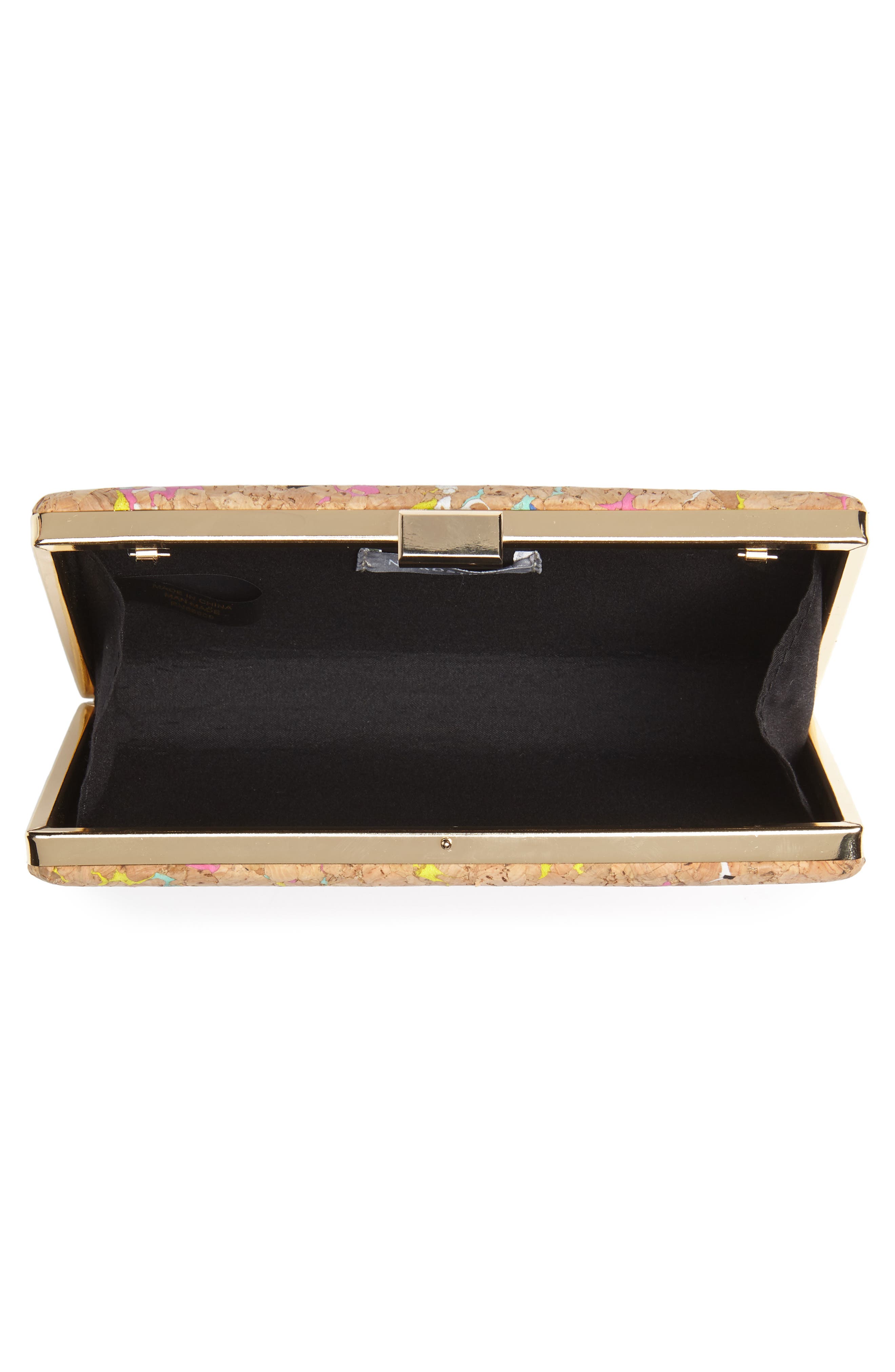 Rainbow Fleck Cork Minaudière, Alternate, color, MULTI