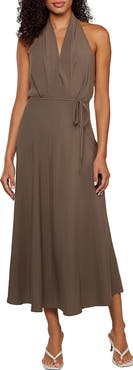 matty m. Danny Halter Neck A-Line Dress