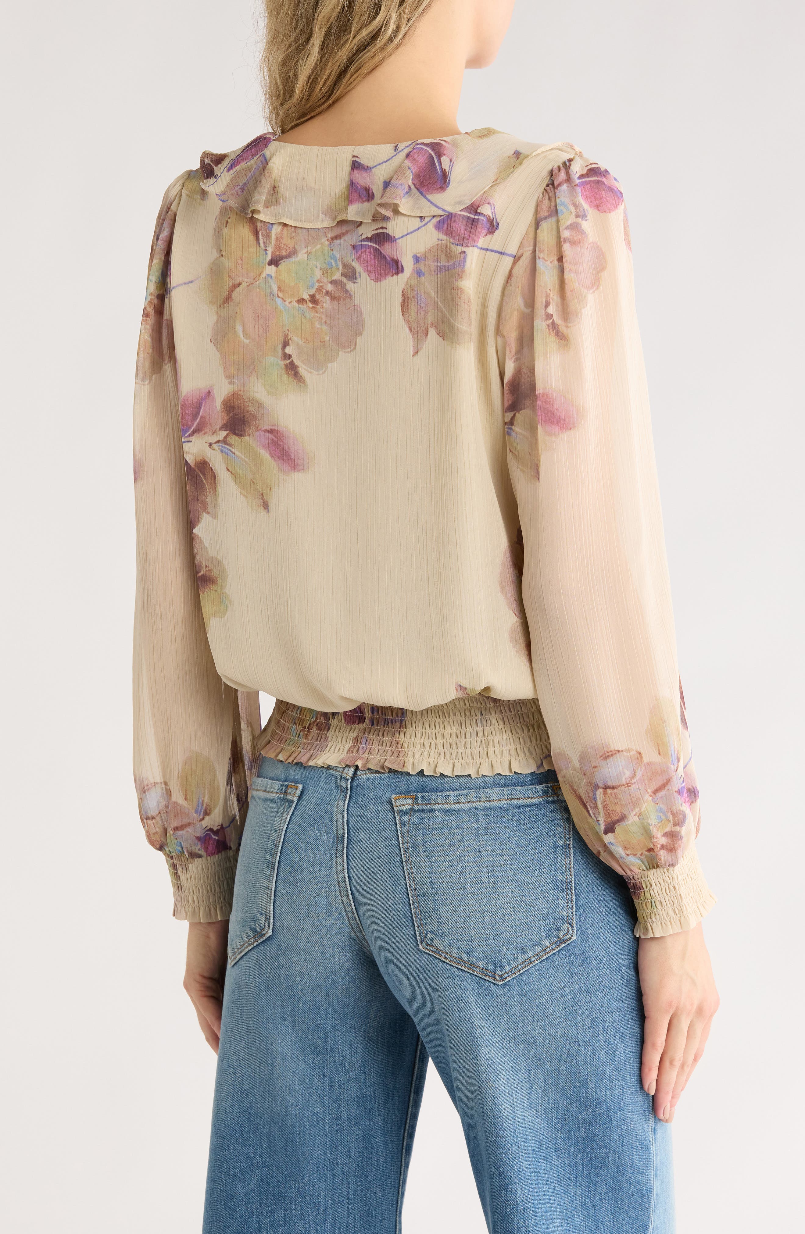 Ruffle Long Sleeve Top - image 2