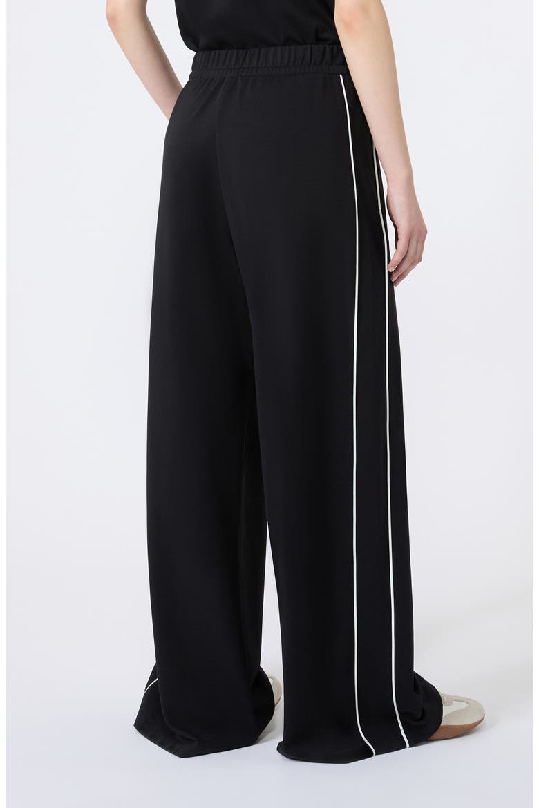 Godezia Wide Leg Jersey Pants, Alternate, color, BLACK