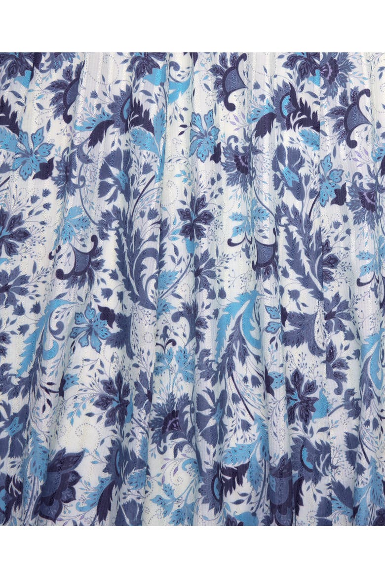 Ivy Silk Cotton Midi Skirt, Alternate, color, Navy Floral