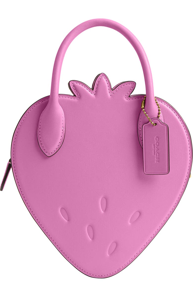 COACH Strawberry Glovetanned Leather Convertible Crossbody Bag, Main, color,