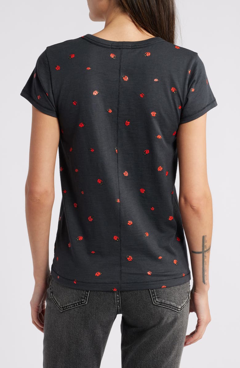 rag & bone Ladybug Print Cotton T-Shirt, Alternate, color,