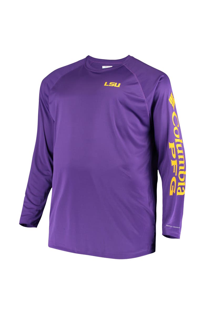 Columbia Men's Columbia Purple LSU Tigers Big & Tall Terminal Tackle Long Sleeve Omni-Shade T-Shirt, Alternate, color, Purple