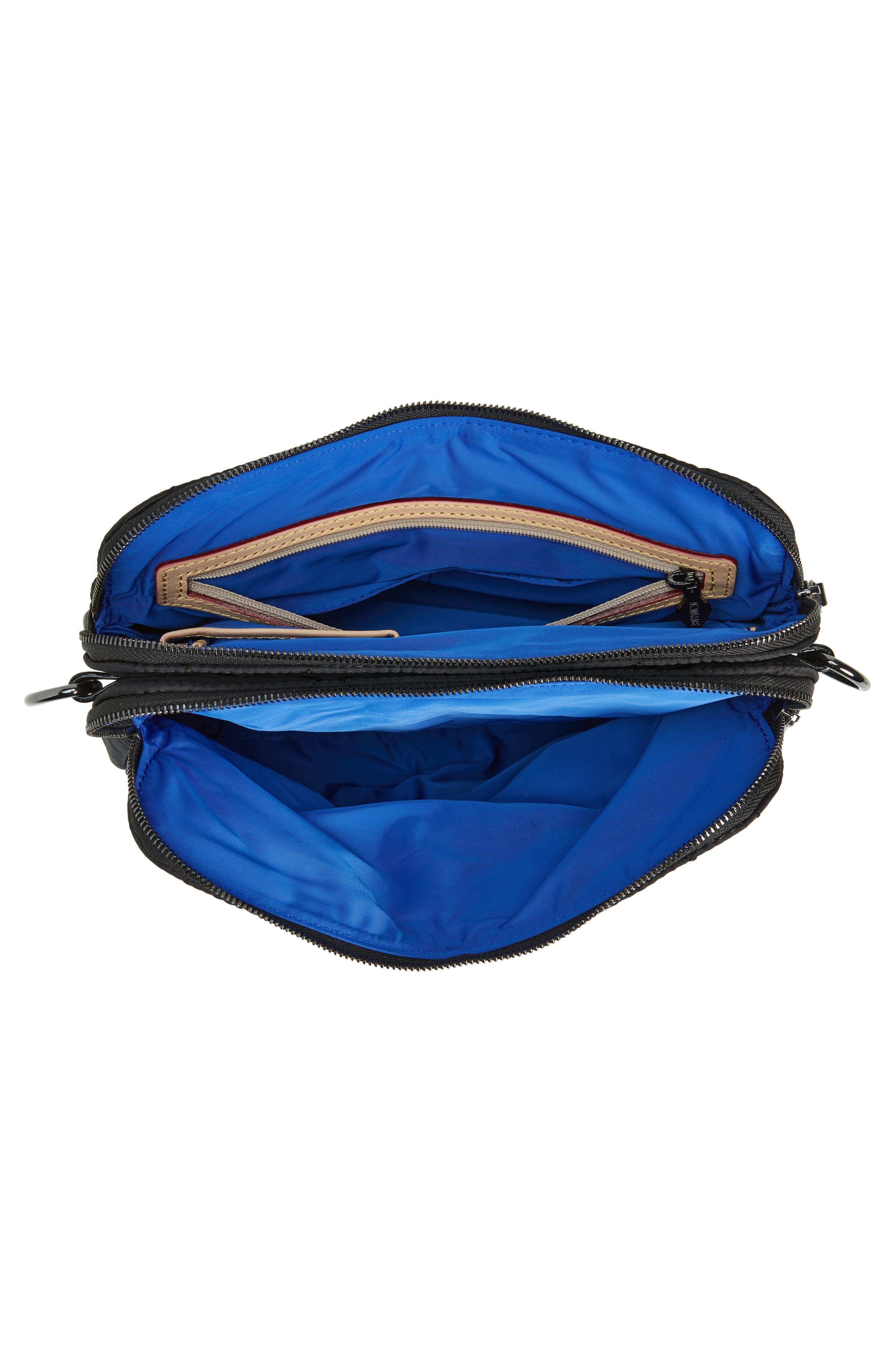 MZ Wallace Bowery Quilted Nylon Crossbody Bag, Alternate, color, Black