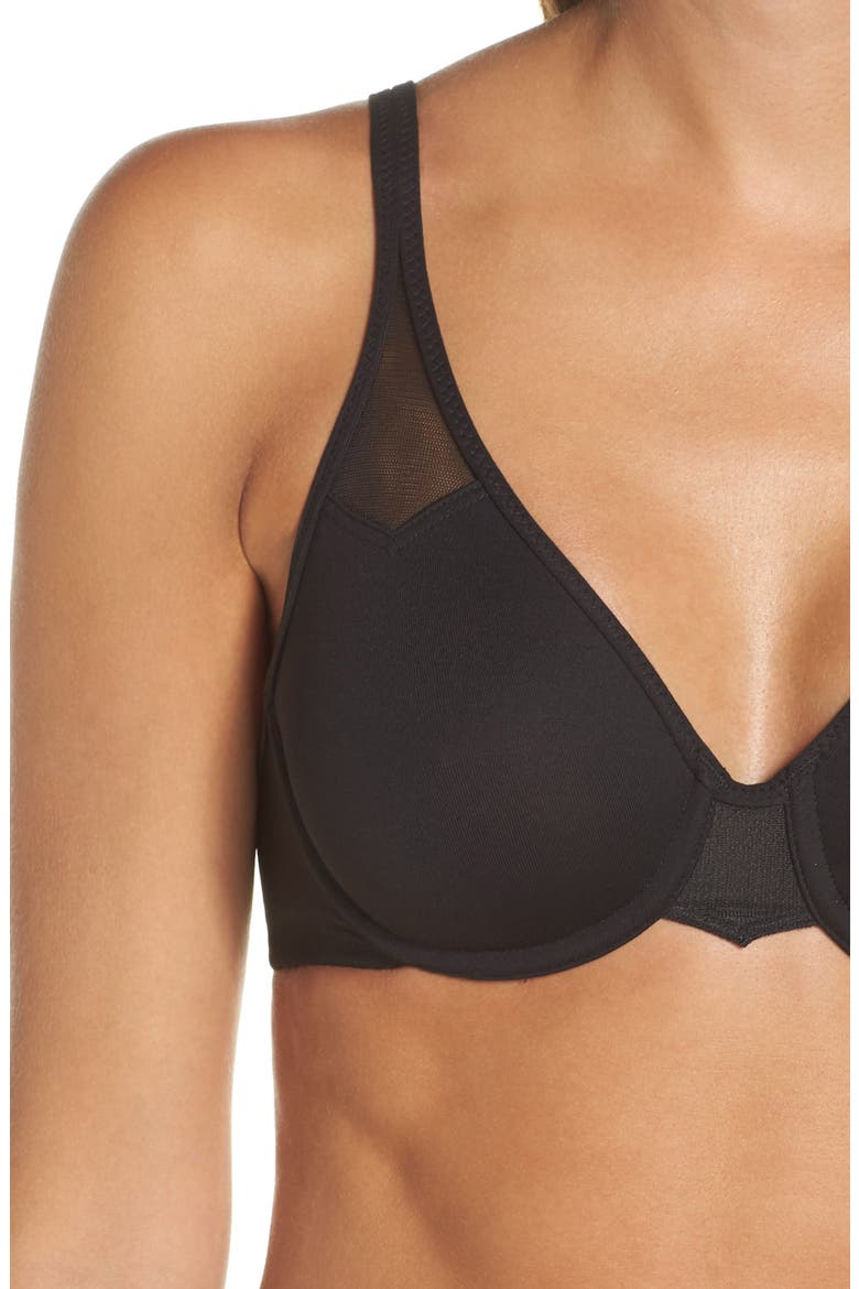 Seamless Underwire Bra, Alternate, color, BLACK