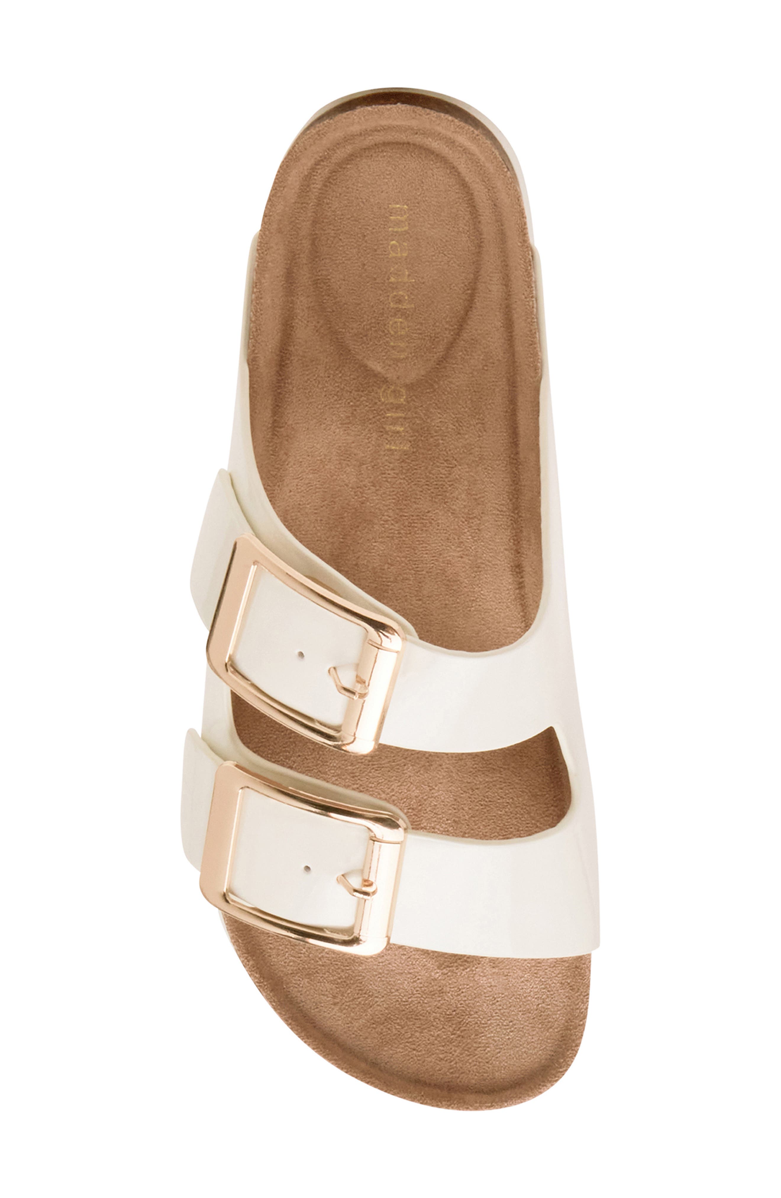 Bodiee Slide Sandal, Alternate, color, WHITE PATENT