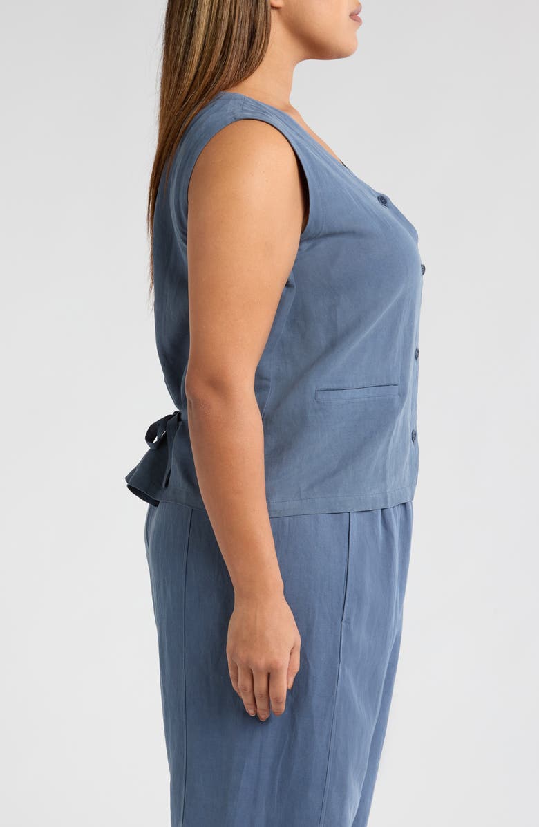 Eileen Fisher Linen & Silk Vest, Alternate, color, 