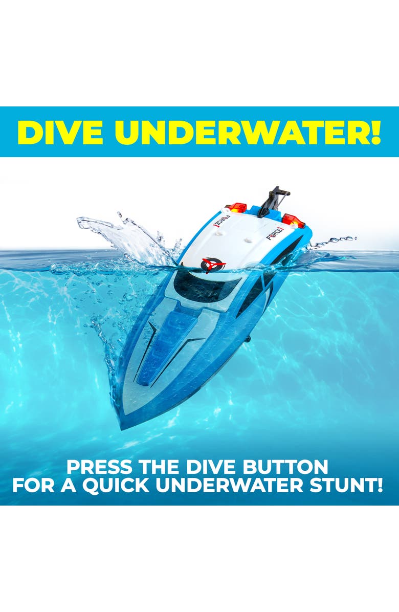 Force1 Velocity Blue Fast RC Boat, Alternate, color, Blue