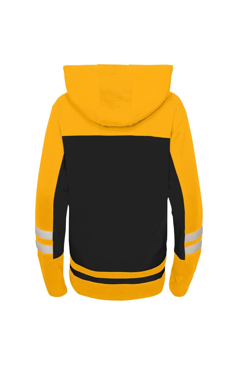 Outerstuff Preschool Black Pittsburgh Penguins Ageless Revisited Lace-Up V-Neck Pullover Hoodie, Alternate, color, 