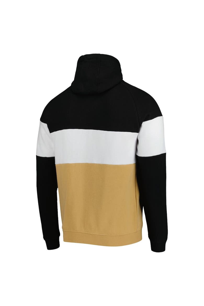 Men's New Era Gold/Black New Orleans Saints Colorblock Current Pullover Hoodie, Alternate, color, Gold
