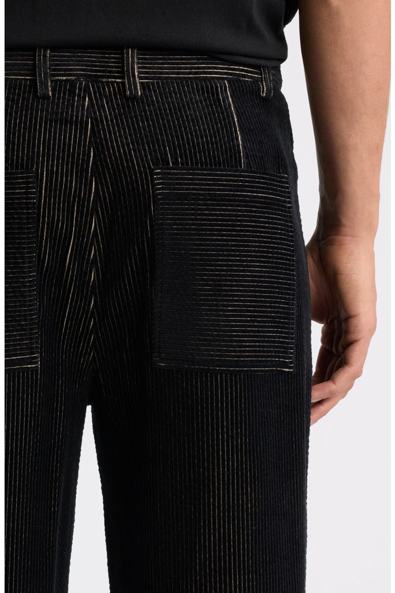 Five-Pocket Corduroy Pants, Alternate, color, BLACK