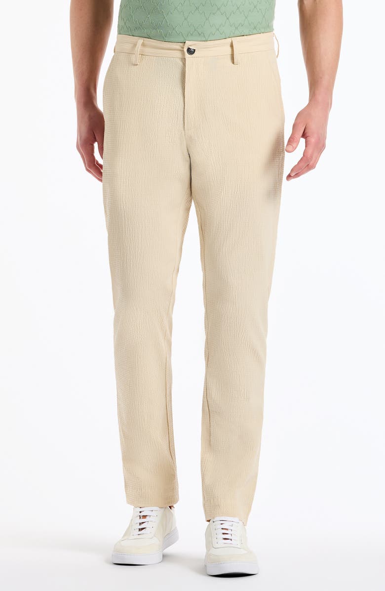 Robert Graham Piers Woven Seersucker Pants, Main, color, Tan