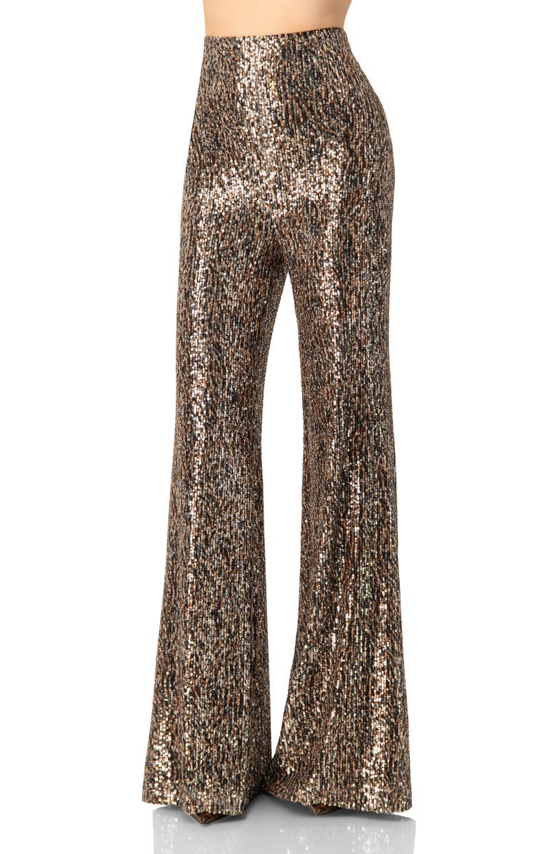 IVONNE Sequin Flared Trousers, Main, color, Multicolor