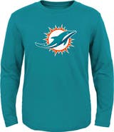 Outerstuff Youth Aqua Miami Dolphins Primary Logo Long Sleeve T-Shirt