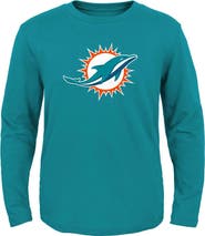 Outerstuff Youth Aqua Miami Dolphins Primary Logo Long Sleeve T-Shirt