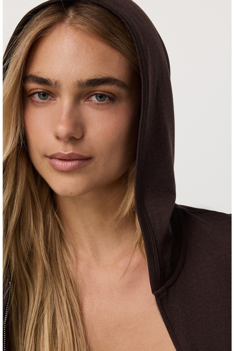 Halo Mini Full Zip Hoodie, Alternate, color, JAVA HEATHER
