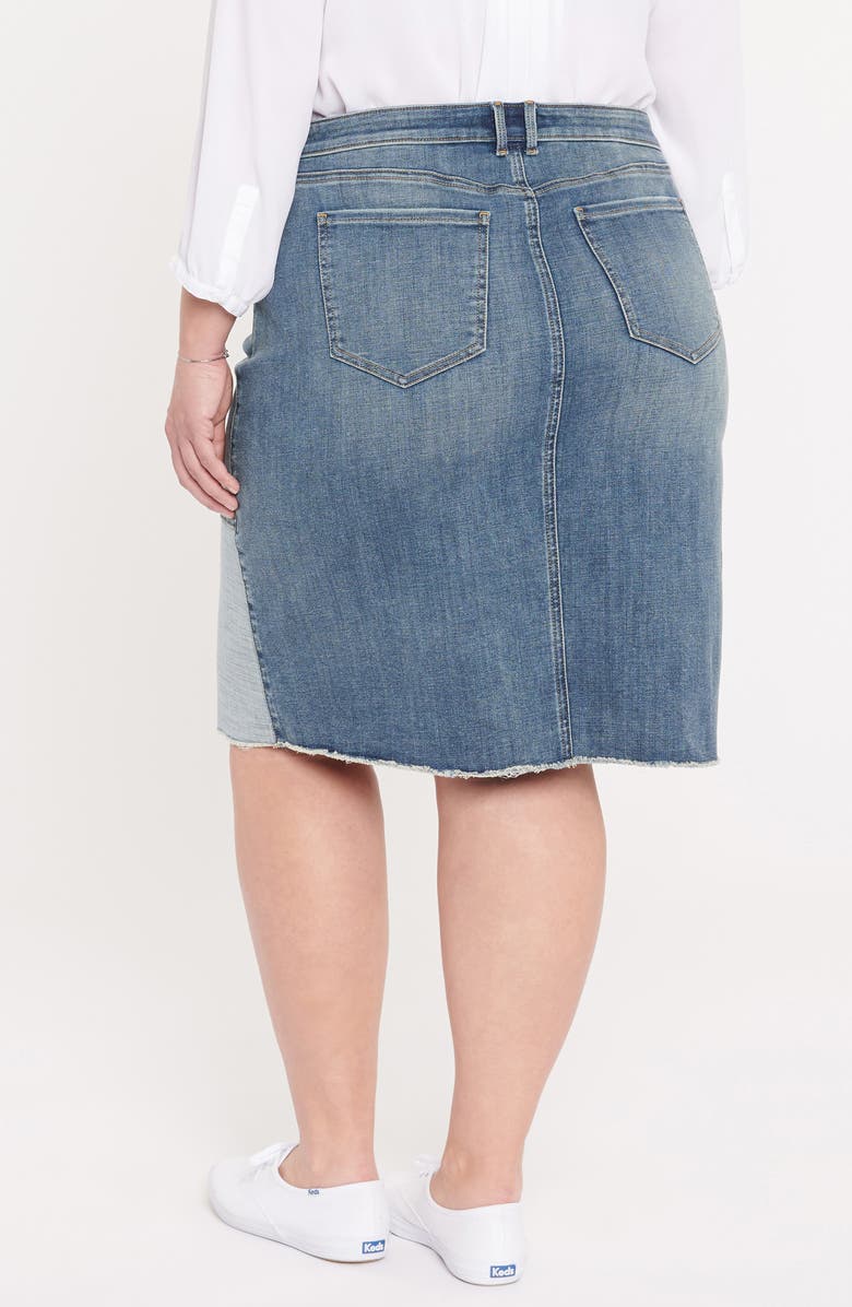 NYDJ Center Slit Midi Skirt, Alternate, color, Clean Seline