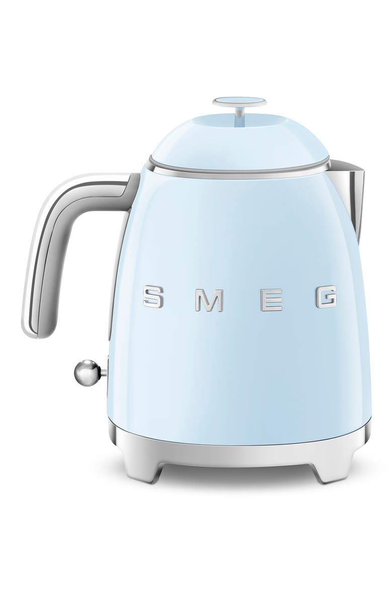 50's Retro Style Mini Electric Kettle, Main, color, PASTEL BLUE