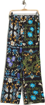 T Tahari Floral Leaf Wide Leg Pants