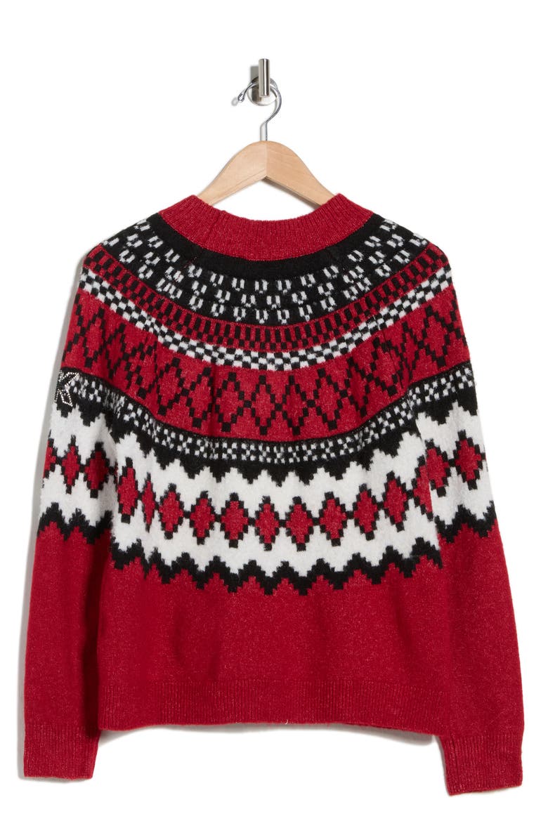 Desigual Thick Gauge Sweater, Alternate, color, Red