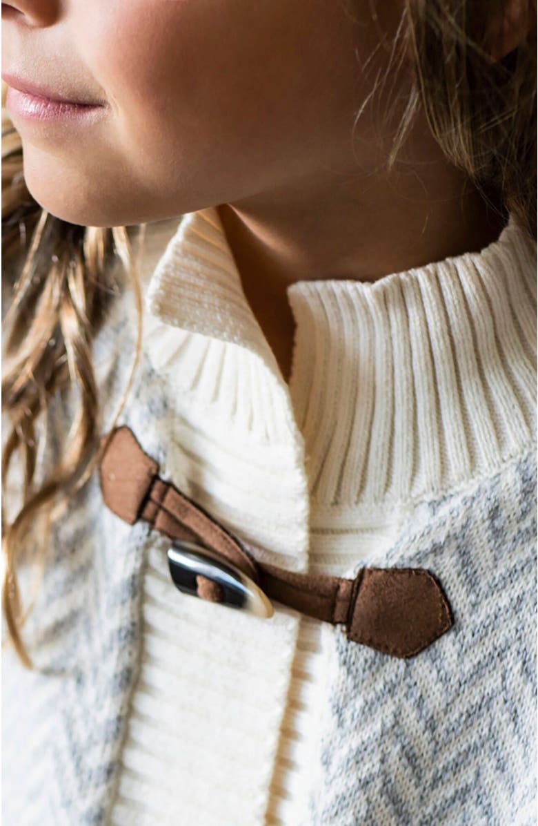 Hope & Henry Girls' Toggle Sweater Cardigan, Kids, Alternate, color,