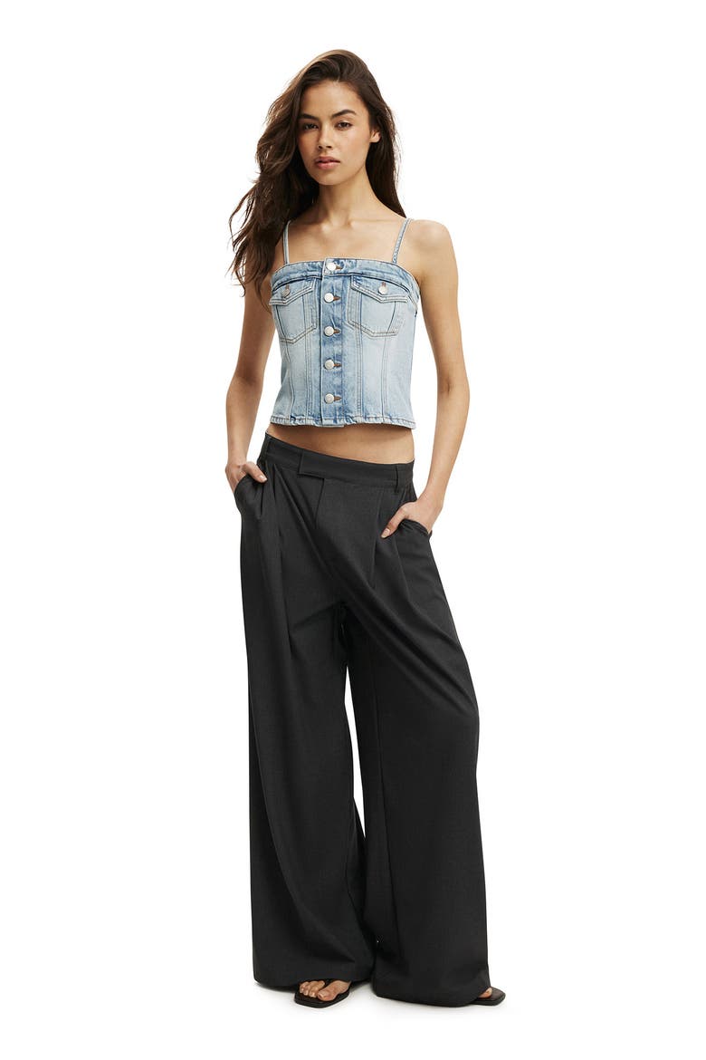 Women's Willow Denim Corset, Alternate, color, Olsen Blue