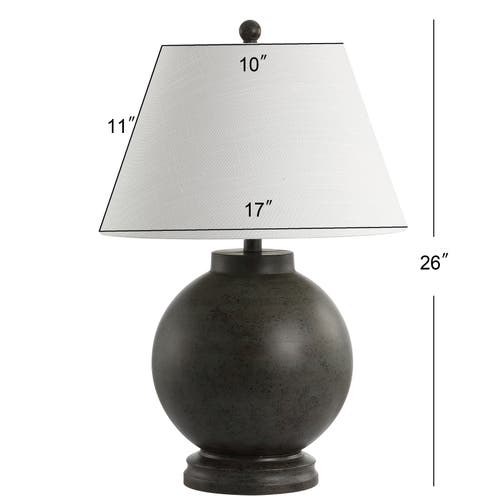 JONATHAN Y JONATHAN Y SOPHIE 26" RESIN LED TABLE LAMP, DARK GRAY