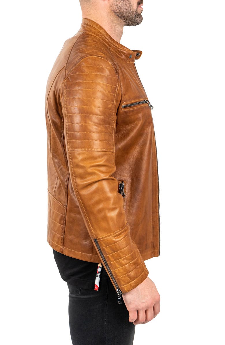 Maceoo Leather Moto Jacket, Alternate, color, 