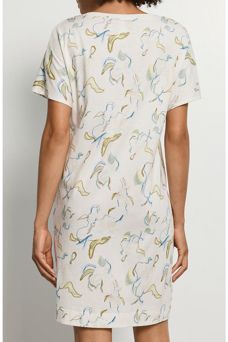 Sleep & Lounge Short Sleeve Nightgown, Alternate, color, FLOWING PAINT