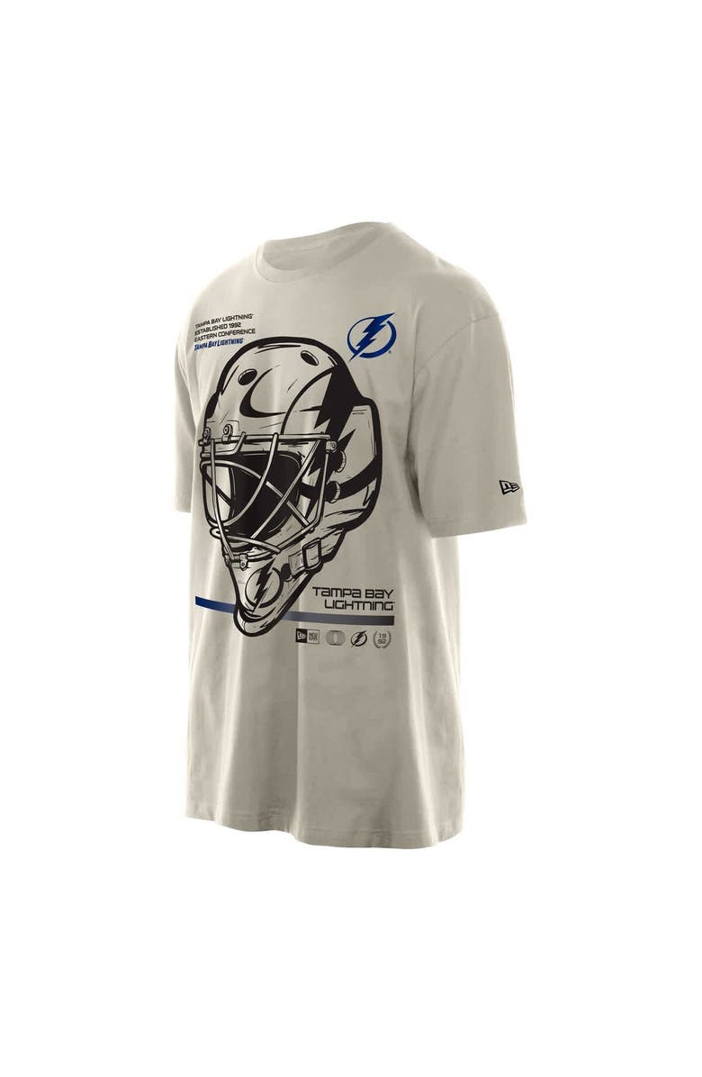 New Era Men's New Era Tan Tampa Bay Lightning Goalie Mask T-Shirt, Alternate, color, Tan